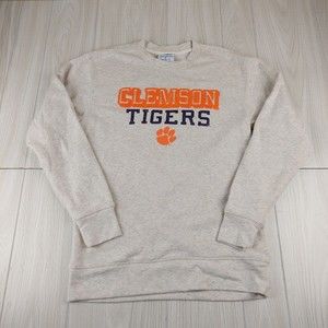 Champion Clemson Tigers Football Crewneck Fleece Pullover Sweatshirt Mens Medium
